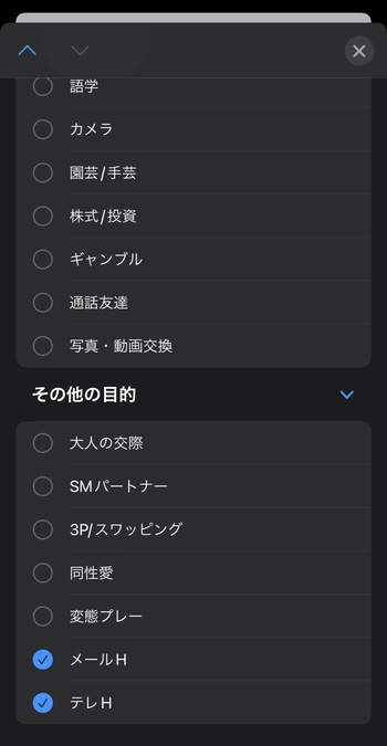 ハッピーメールでチャットオナニーの相手を探す検索設定
